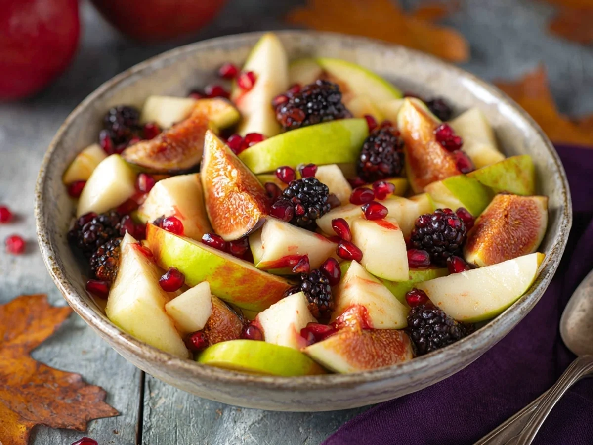 Fresh Fall Fruit Salad Recipe with Maple-Lime Dressing - Featured Image