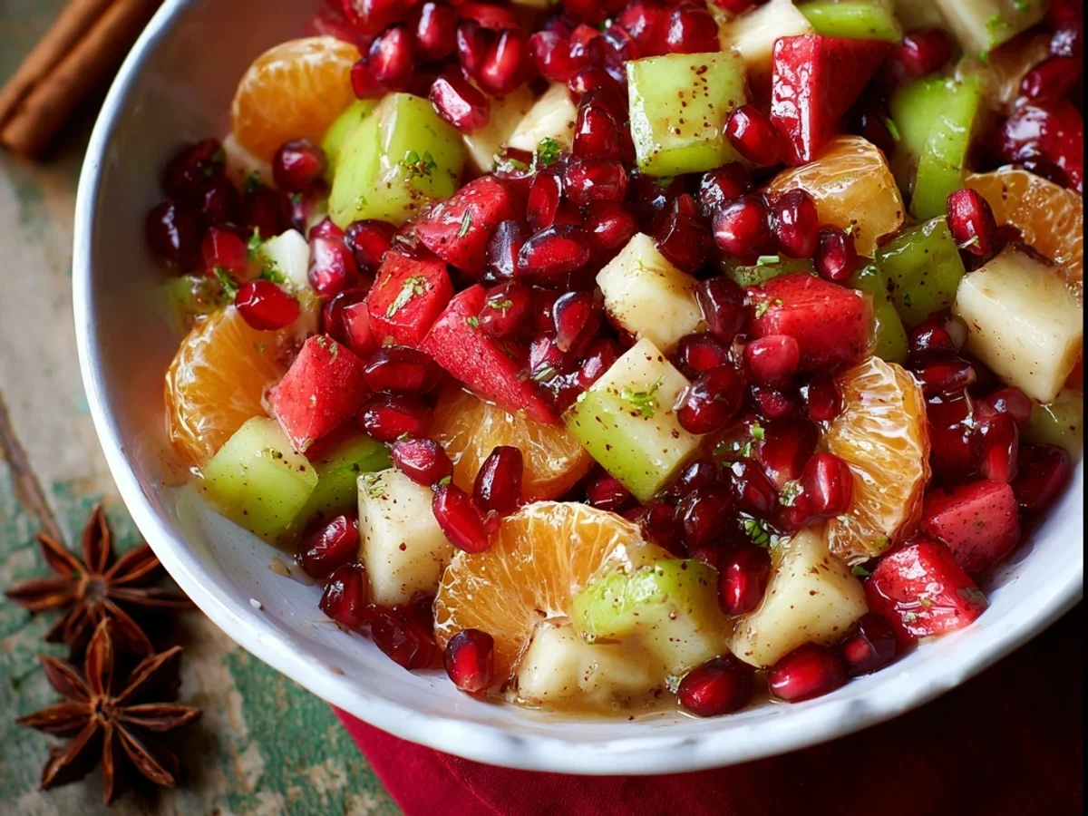 Fresh & Festive Red & Green Fruit Salad - Featured Image