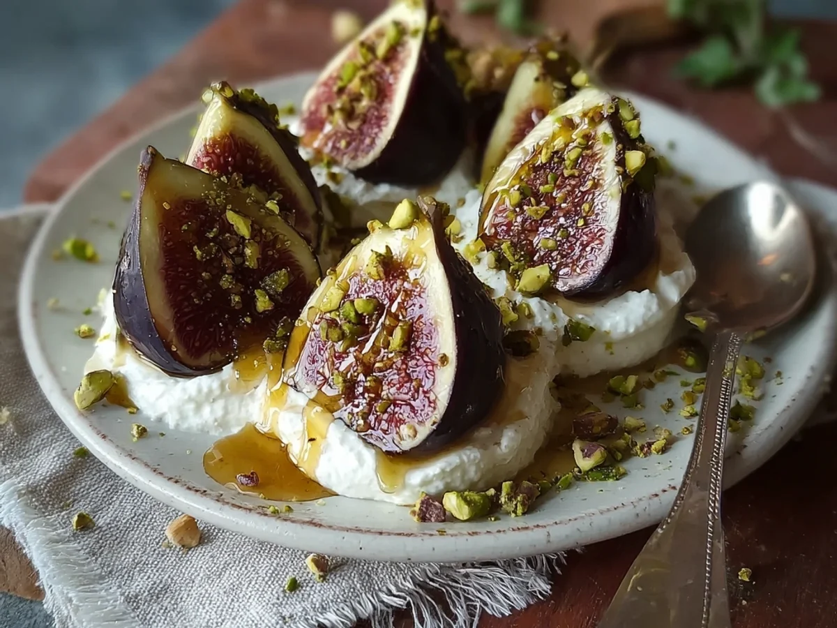Fresh Figs with Ricotta, Pistachios & Honey - Featured Image