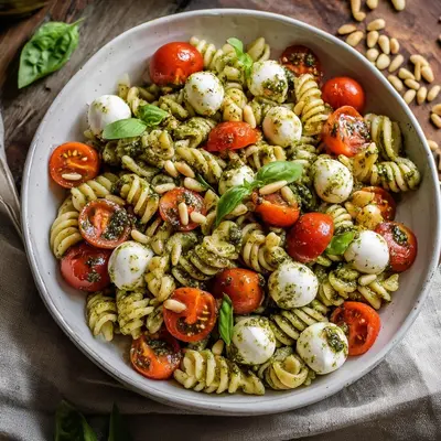 Fresh Pesto Caprese Pasta Salad: A Summer Favorite