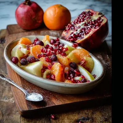 Fresh Winter Fruit Salad with Vanilla Dressing