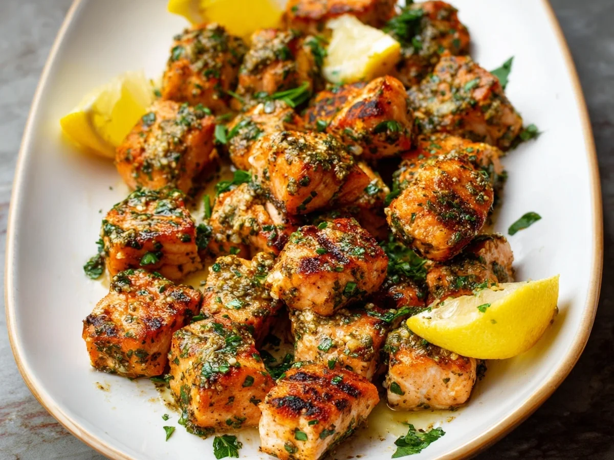 Garlic Butter Salmon Bites: Quick & Flavorful Dinner - Featured Image