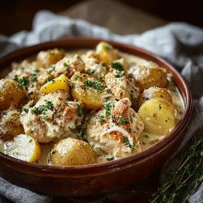 Garlic Parmesan Chicken and Potatoes: Slow Cooker Comfort