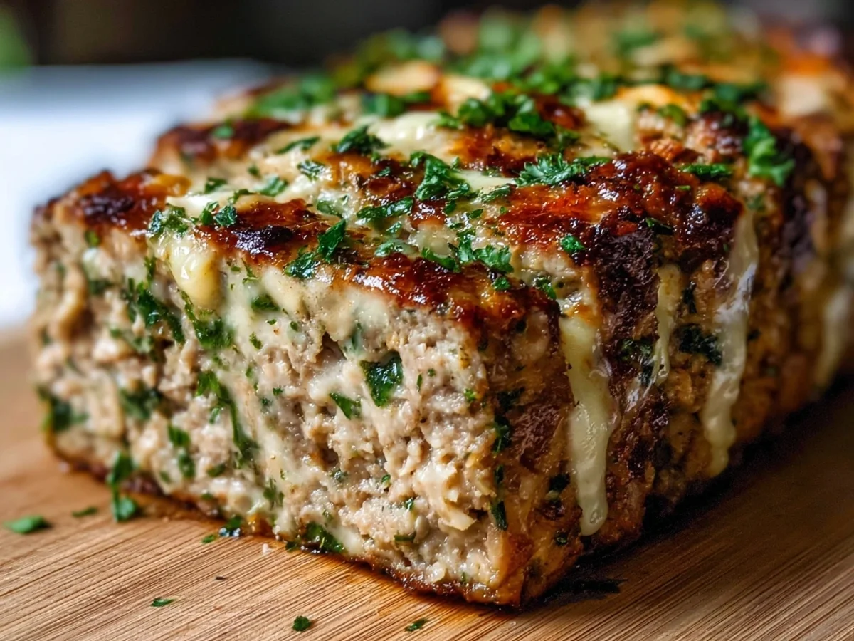 Garlic Parmesan Chicken Meatloaf: Tender & Flavorful - Featured Image