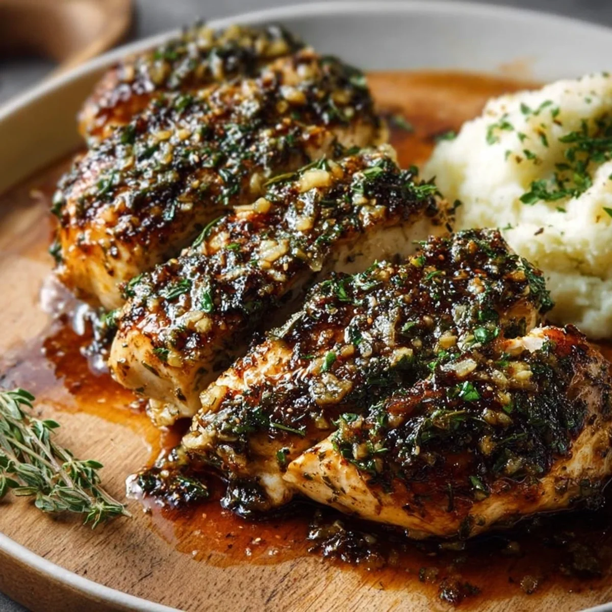 Glazed Garlic Herb Chicken Breast Recipe