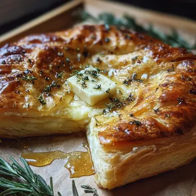 Golden Cheese Puff Pastry: Rosemary & Honey