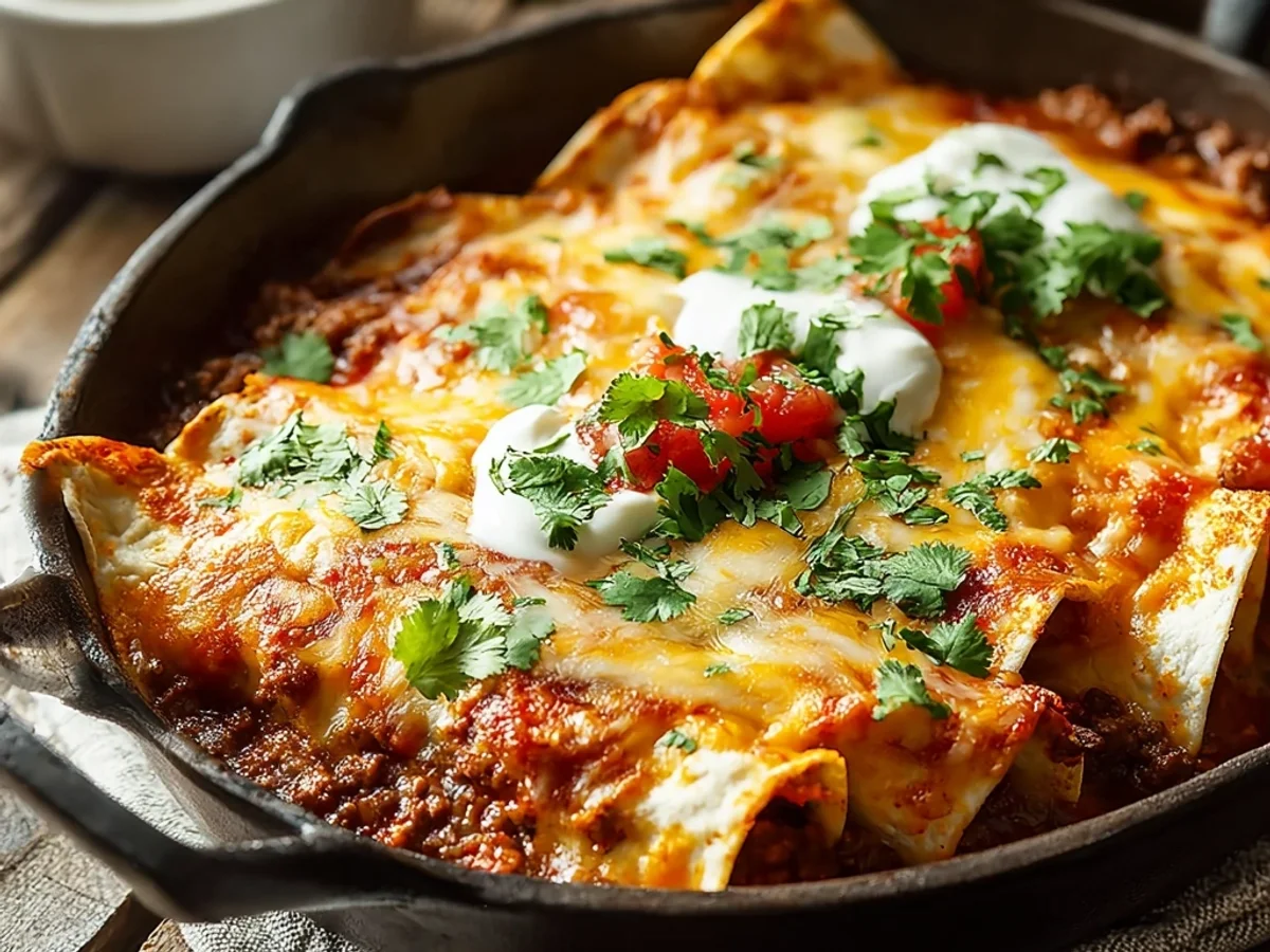Ground Beef Enchiladas - Quick Family Dinner Winner - Featured Image
