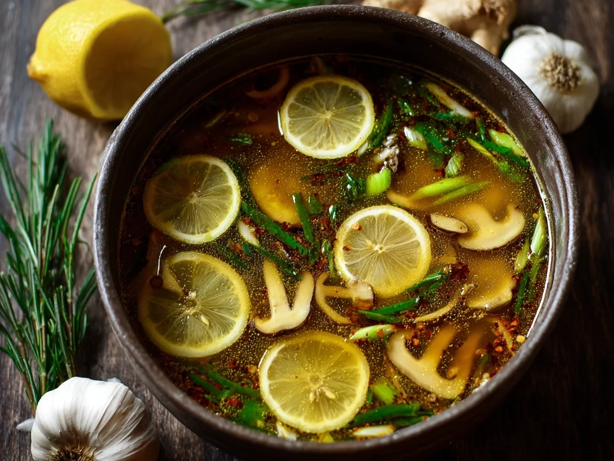 Healing Miso-Ginger Lemon Detox Broth Recipe - Featured Image