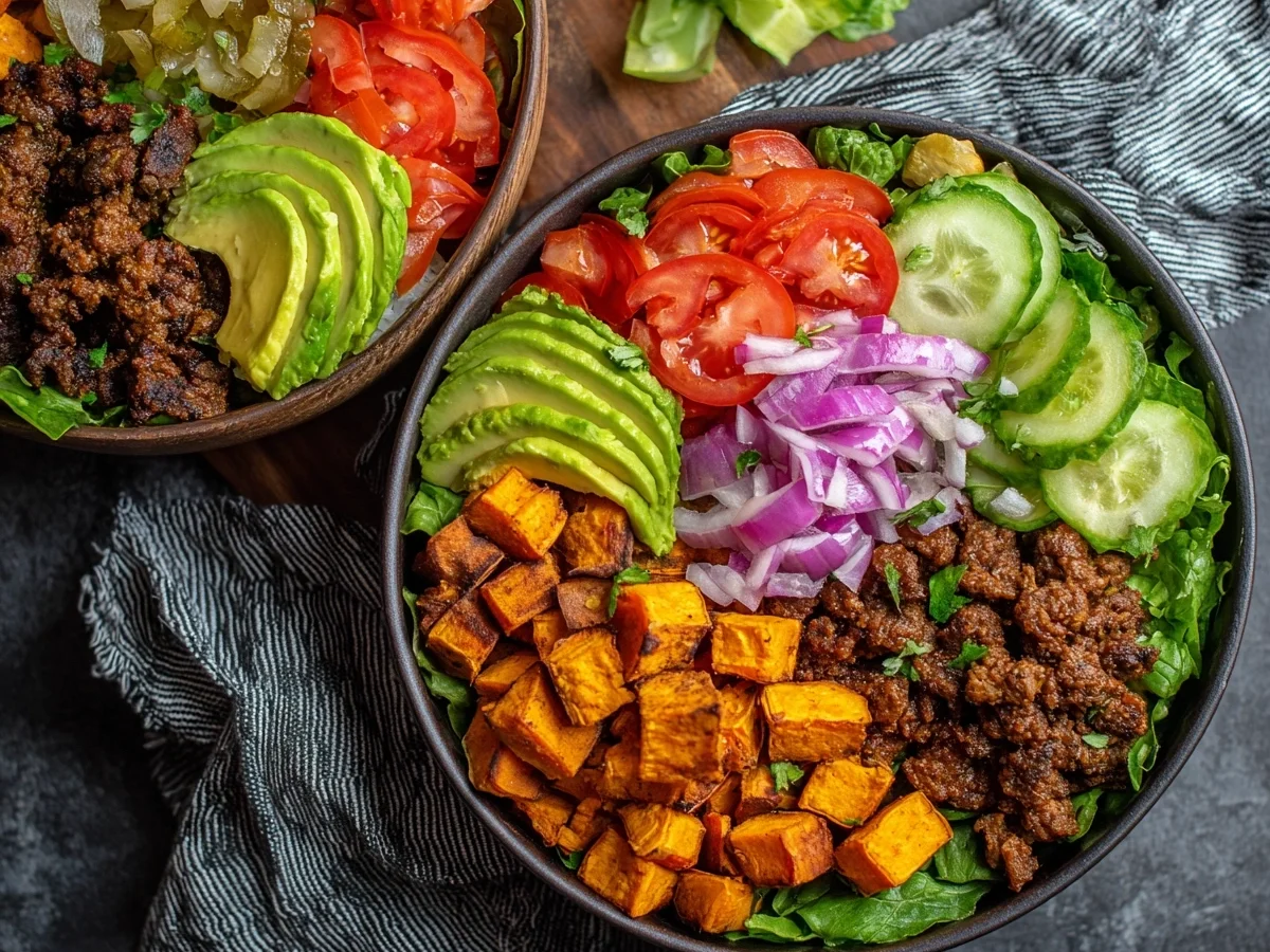 Healthy Burger Bowls: Quick & Easy Dinner Recipe - Featured Image