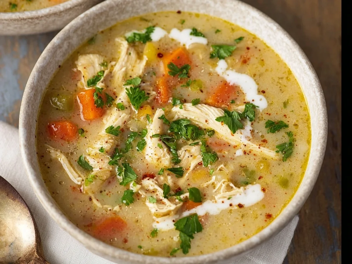 Healthy Chicken Pot Pie Soup: Creamy, Light & Comforting - Featured Image