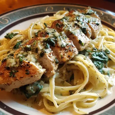 Healthy High-Protein Garlic Parmesan Chicken Pasta
