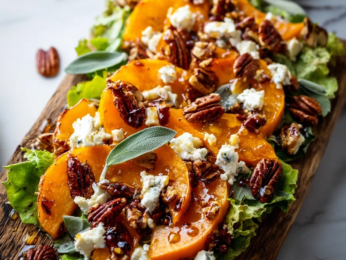 Hearty Autumn Fall Salad with Maple Vinaigrette - Featured Image