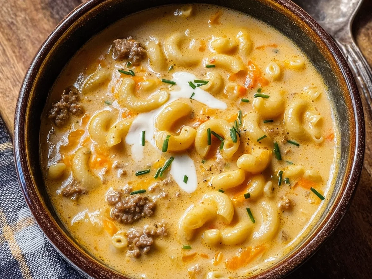 Hearty Cheeseburger Mac Soup: A Comfort Bowl - Featured Image