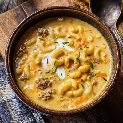 Hearty Cheeseburger Mac Soup: A Comfort Bowl