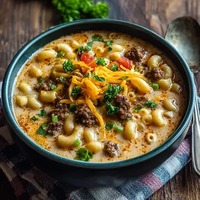 Hearty Cheeseburger Macaroni Soup: A Skillet Favorite