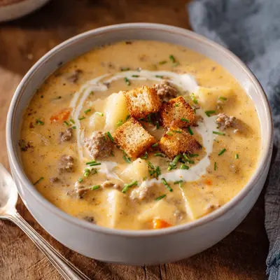 Hearty Cheeseburger Soup: A Weeknight Comfort
