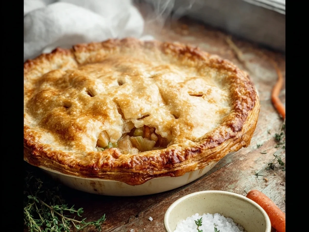 Hearty Comforting Pot Pie Recipe with Golden Crust - Featured Image