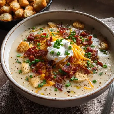 Hearty Crockpot Loaded Baked Potato Soup for Weeknights