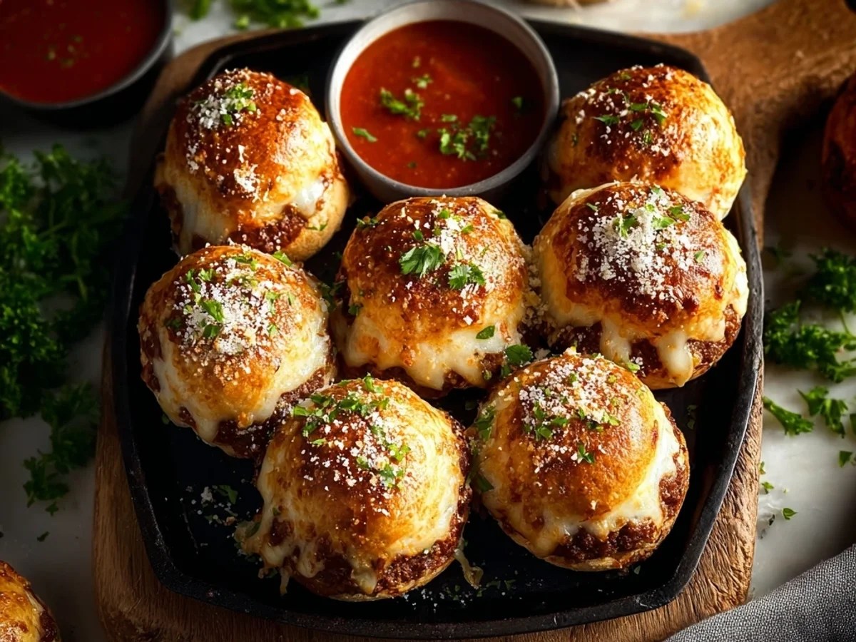 Hearty Garlic Parmesan Cheeseburger Bombs - Featured Image