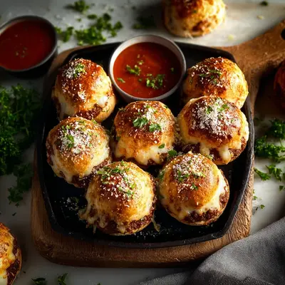 Hearty Garlic Parmesan Cheeseburger Bombs
