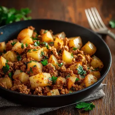 Hearty Ground Turkey and Potatoes Skillet