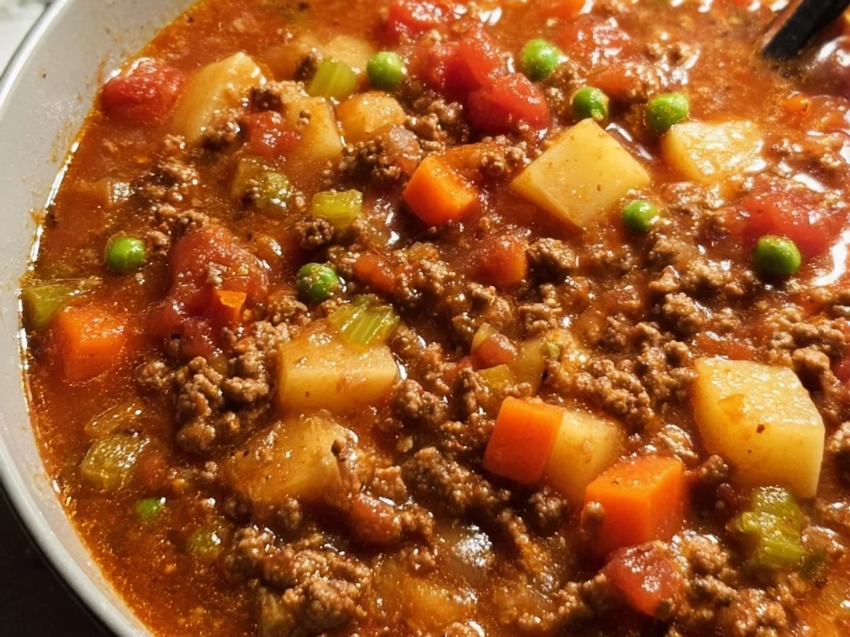 Hearty Hamburger Stew Recipe - Featured Image