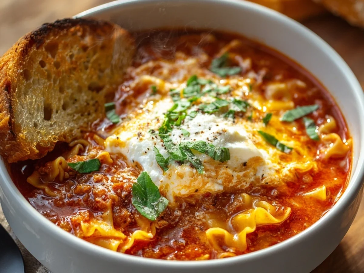 Hearty Lasagna Soup Recipe: A Rustic One-Pot Comfort - Featured Image