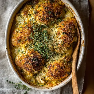 Hearty Savory Baked Herb Chicken Casserole Recipe