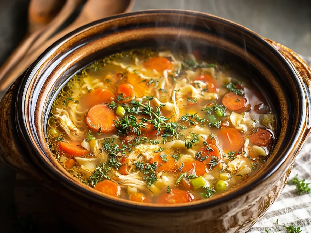 Hearty Slow Cooker Chicken Noodle Soup - Featured Image