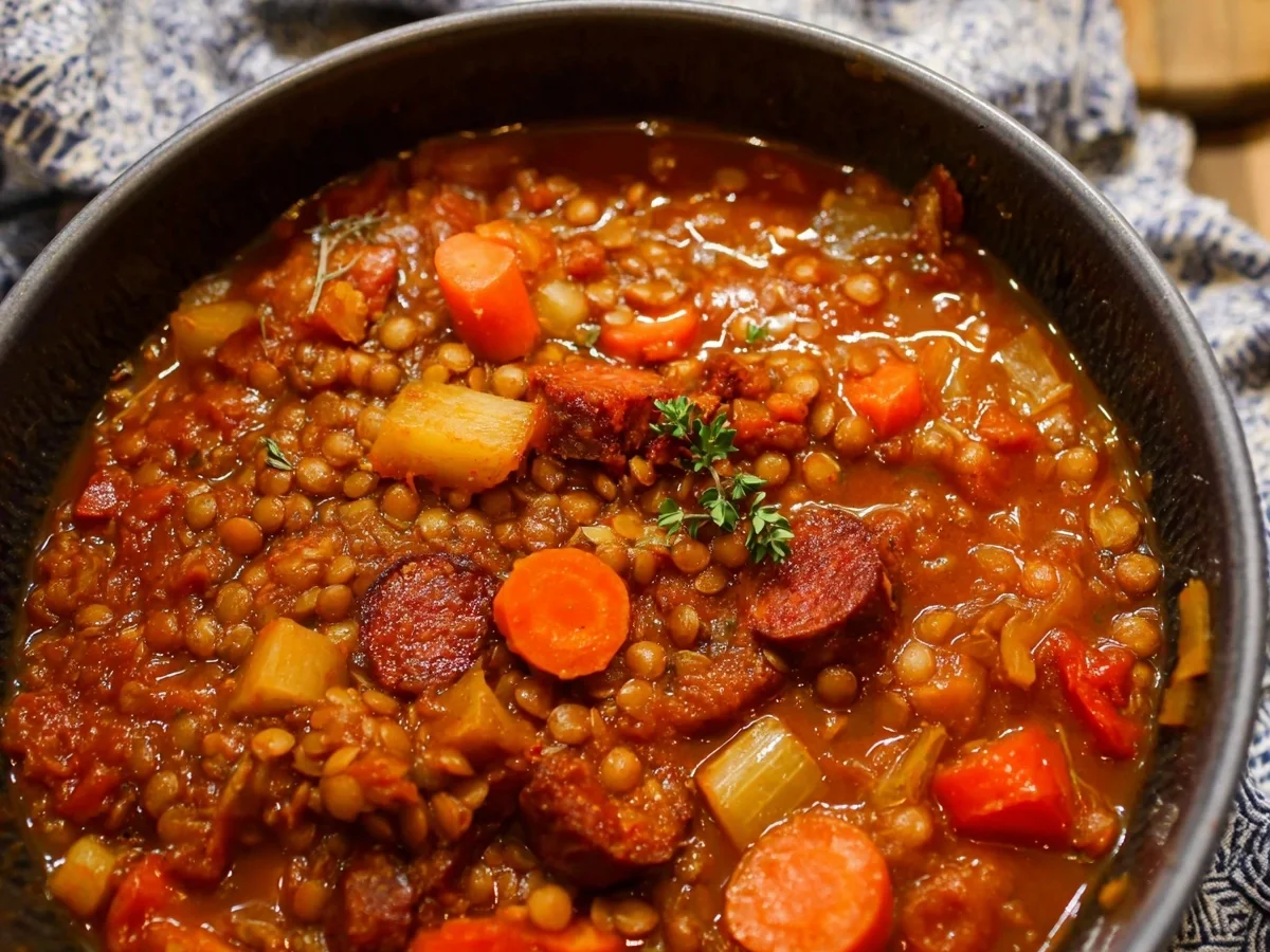 Hearty Spanish Lentil Stew - Featured Image