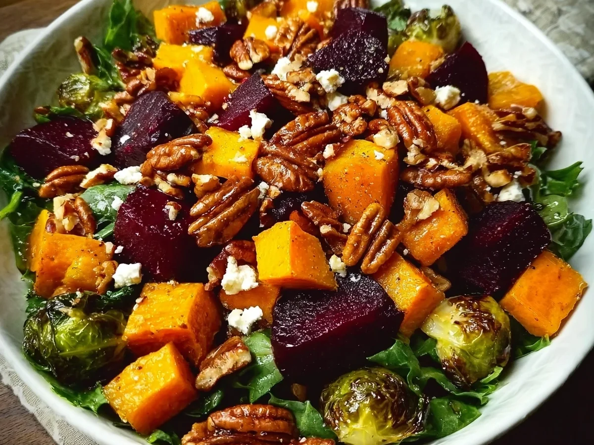Hearty Winter Salad with Roasted Squash & Beets - Featured Image