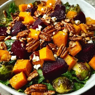 Hearty Winter Salad with Roasted Squash & Beets