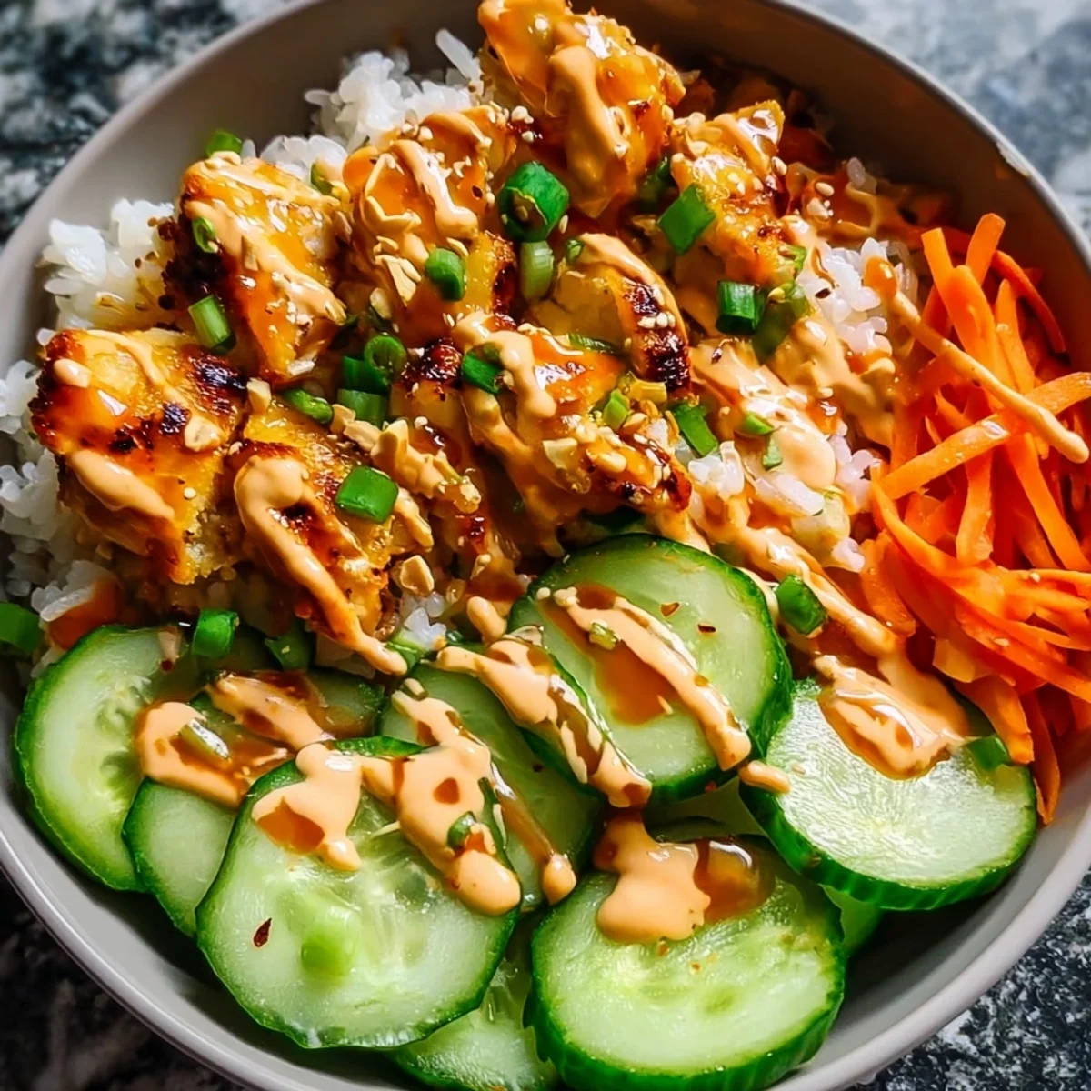 High-Protein Bang Bang Chicken Meal Prep Bowl