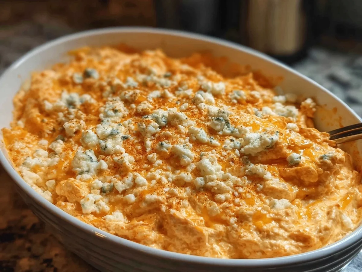 High-Protein Cottage Cheese Buffalo Chicken Dip - Featured Image