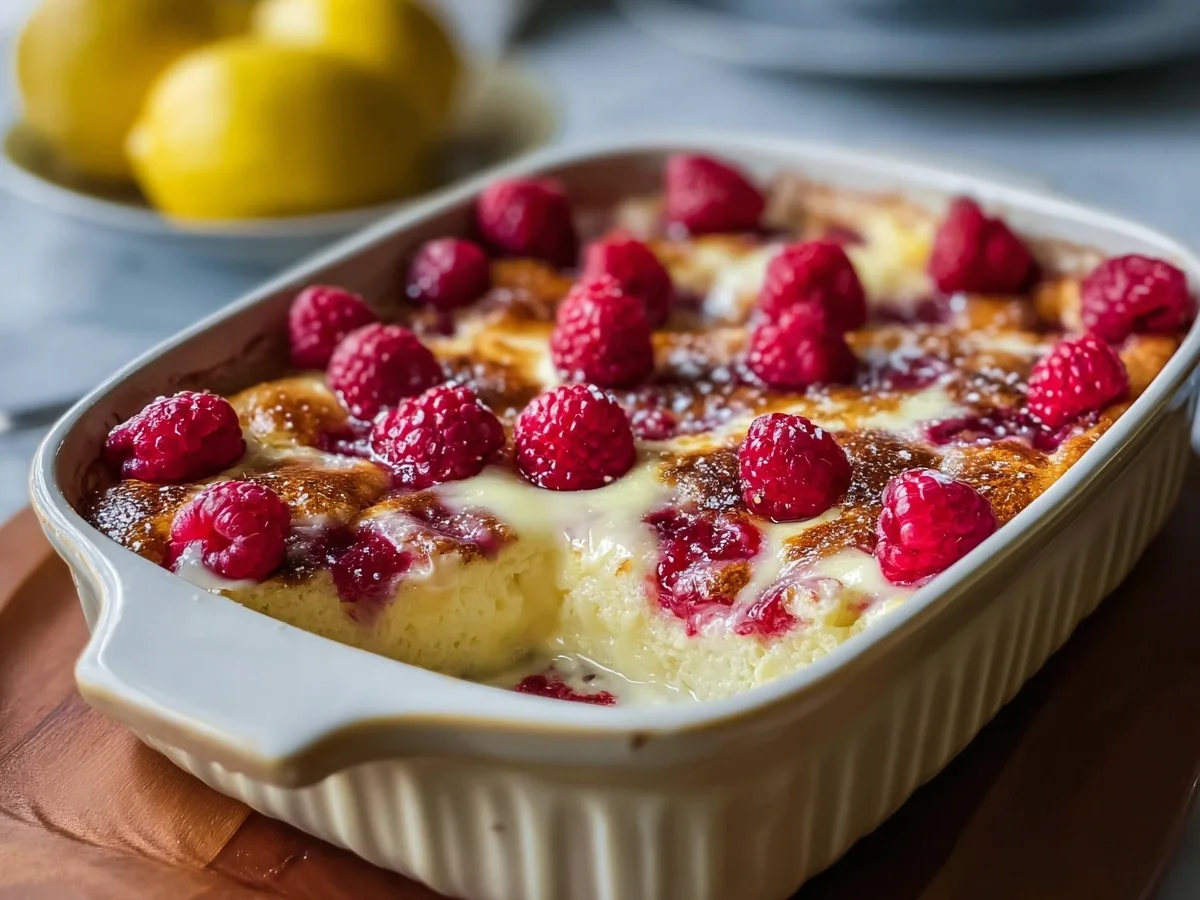 High-Protein Lemon Raspberry Cottage Cheese Bake - Featured Image