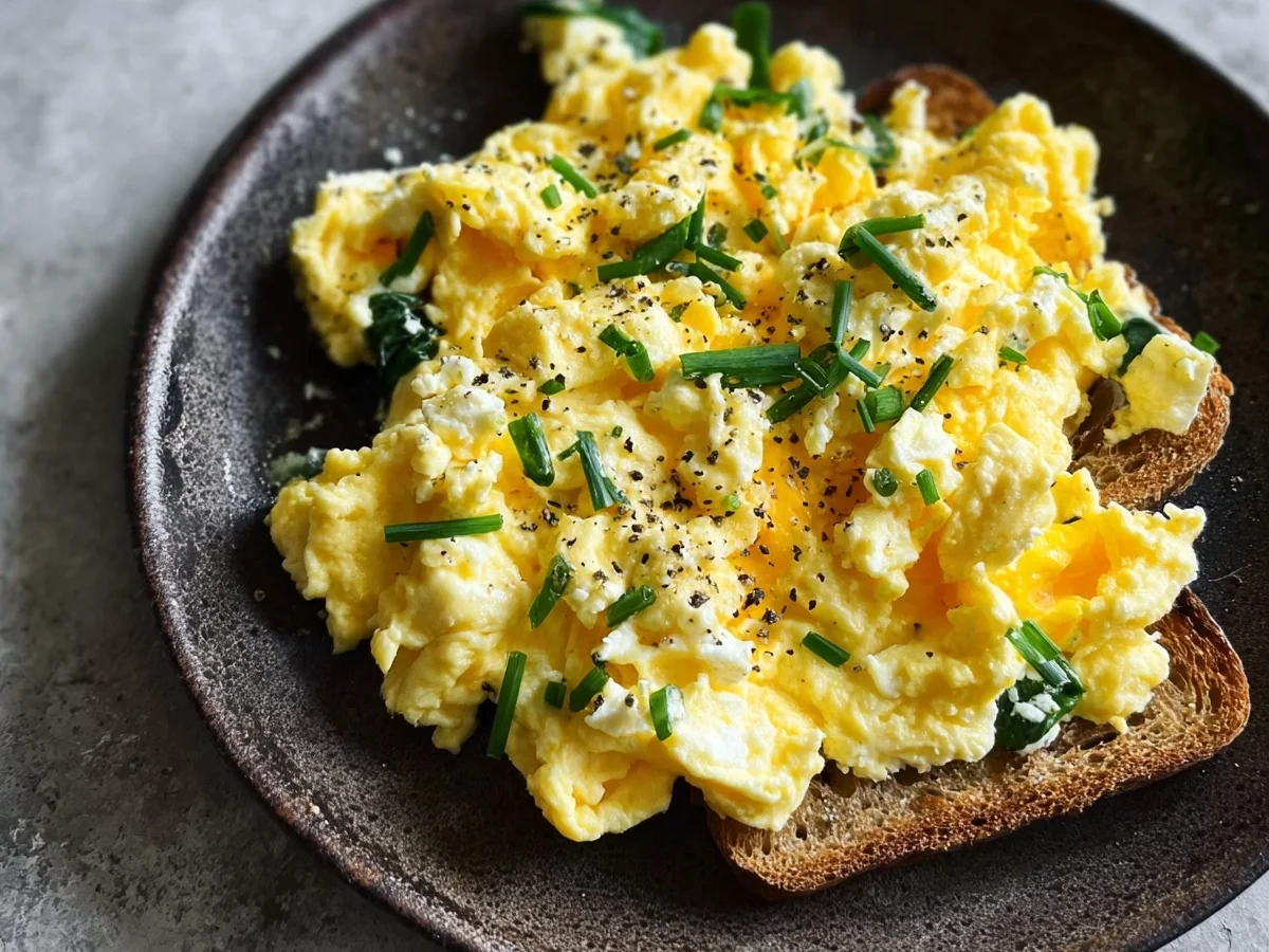 High-Protein Scrambled Eggs with Cottage Cheese - Featured Image