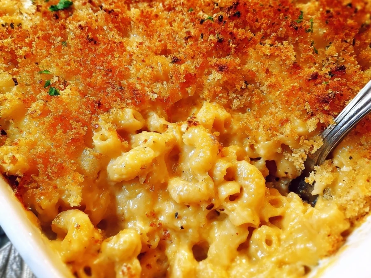Homemade Baked Mac and Cheese with Crispy Topping - Featured Image
