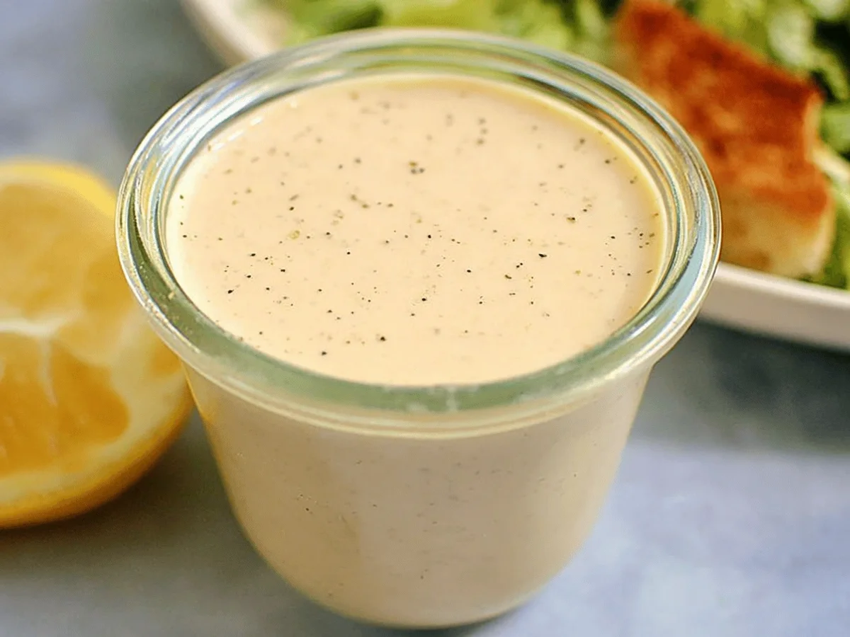 Homemade Caesar Dressing Recipe - Featured Image