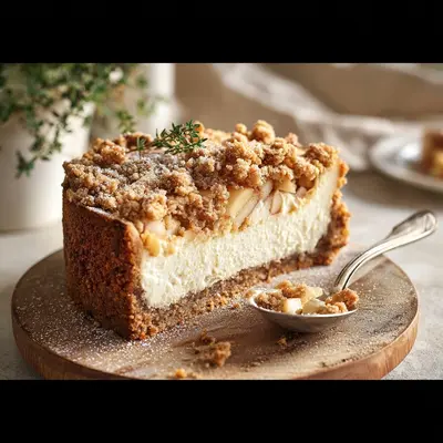 Homestyle Apple Crumble Cheesecake Recipe Delight