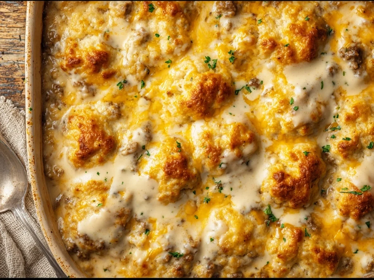 Homestyle Biscuits and Gravy Casserole: Easy Brunch Bake - Featured Image