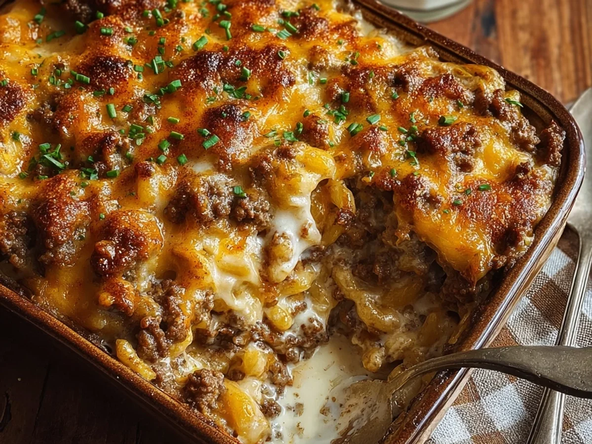 Homestyle Cheesy Hamburger Casserole: A Weeknight Hug - Featured Image