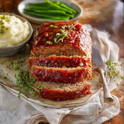 Homestyle Classic Meatloaf Recipe with Savory Glaze