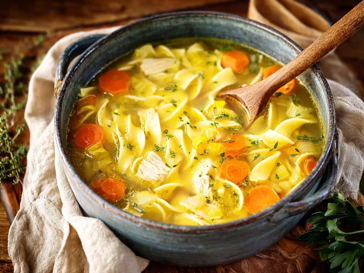 Homestyle Healing Chicken Noodle Soup for Comfort - Featured Image