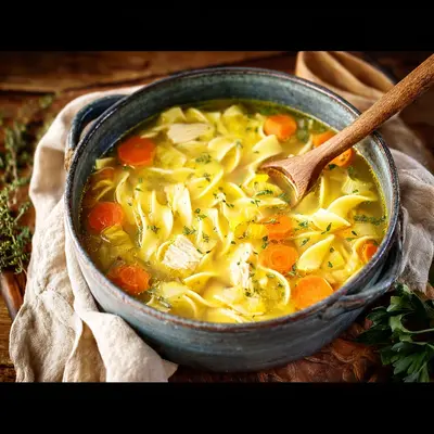 Homestyle Healing Chicken Noodle Soup for Comfort