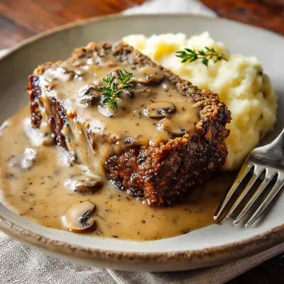 Homestyle Meatloaf with Mushroom Gravy: Comfort Classic