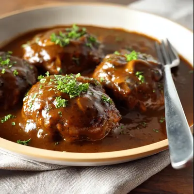 Homestyle Salisbury Steak Recipe with Rich Mushroom Gravy