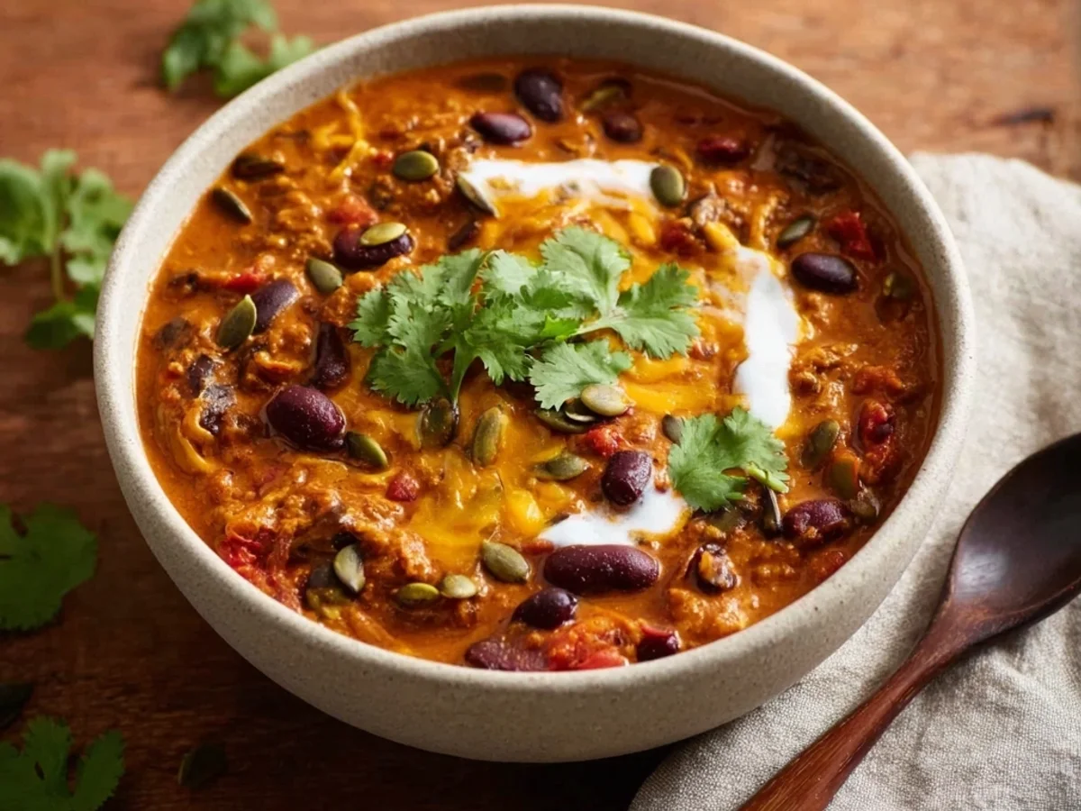 Homestyle Slow Cooker Pumpkin Chili for Fall Nights - Featured Image