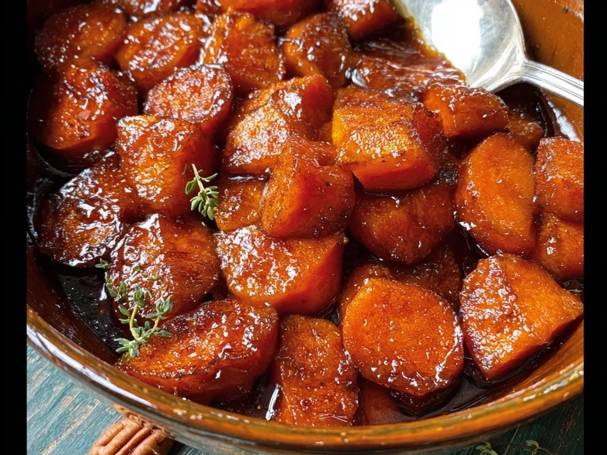 Homestyle Southern Candied Sweet Potatoes - Featured Image