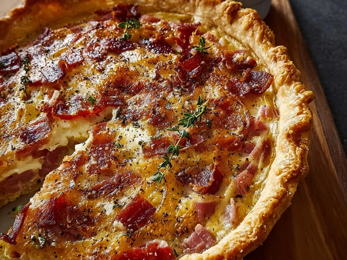 Homestyle Turkey Ham, Onion, Tomato Pie - Featured Image