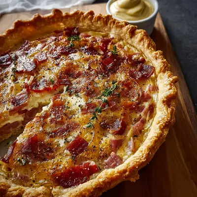 Homestyle Turkey Ham, Onion, Tomato Pie